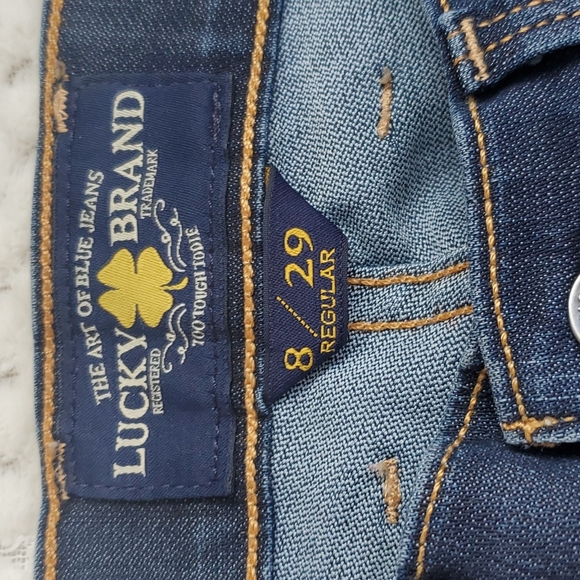 LUCKY BRAND DARK BLUE JEANS SIZE 8/29 - Picture 2 of 10